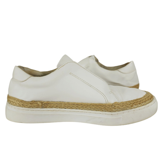 Steve‎ Madden Womens Espadrille Sneakers sz 7 Dasher White Beige Slip On Low Top - Picture 5 of 12